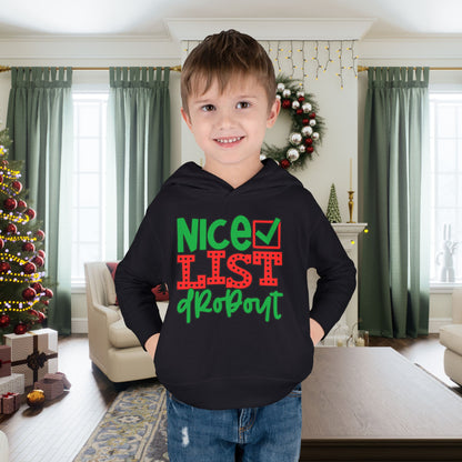 Nice List Dropout Toddler Pullover Fleece Hoodie