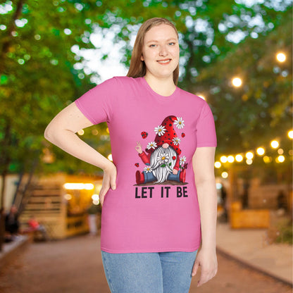 Let It Be Valentine Gnome Adult T-shirt