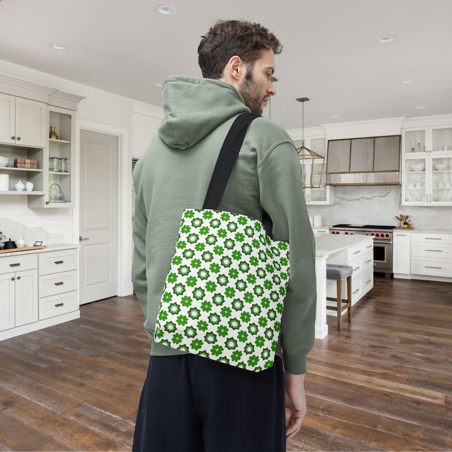 Emerald Star Garden Canvas Tote Bag
