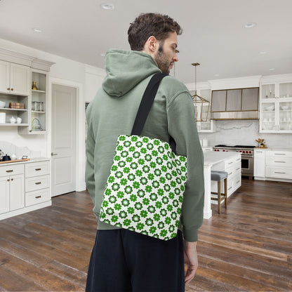Emerald Star Garden Canvas Tote Bag