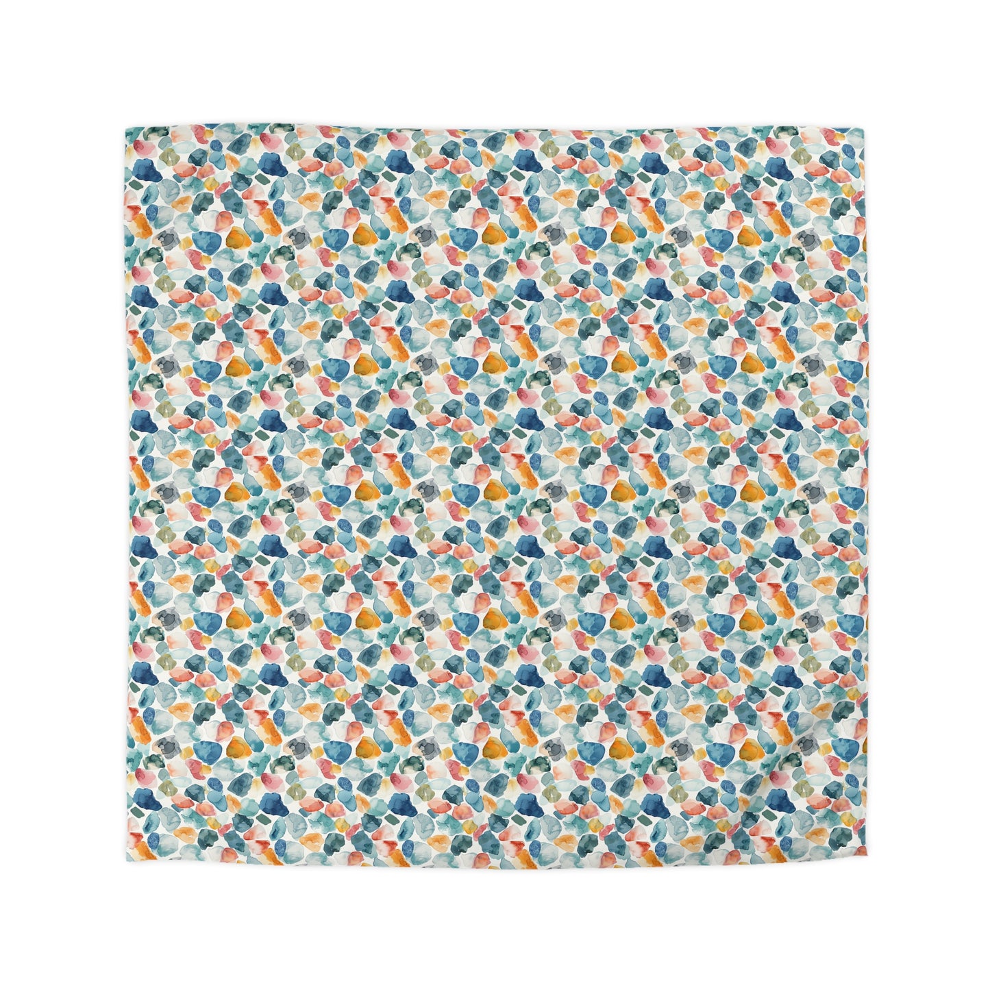 Watercolor Pebble Terrazzo Microfiber Duvet Cover