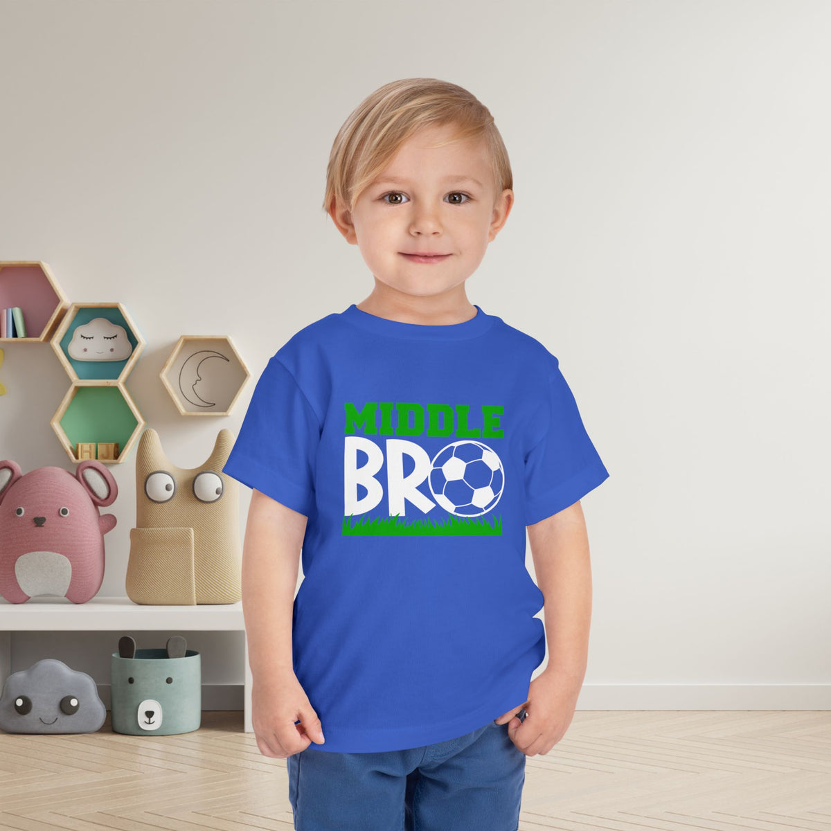 Middle Bro (Soccer Ball) Toddler Tee