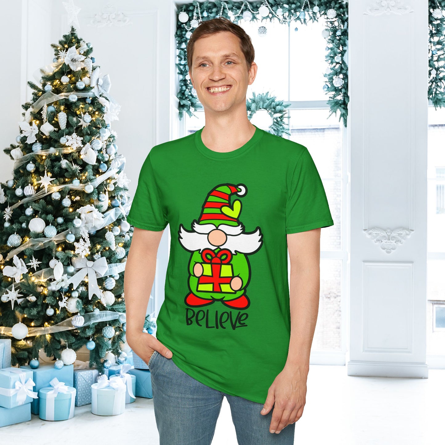 Believe Gnome Adult T-shirt