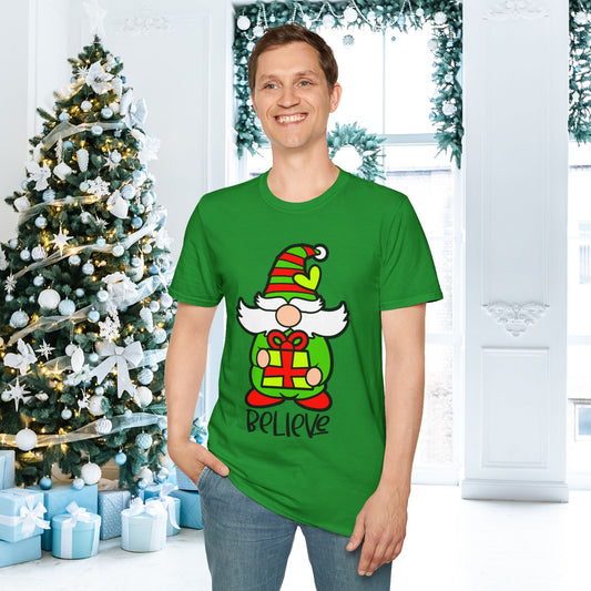 Believe Gnome Adult T-shirt