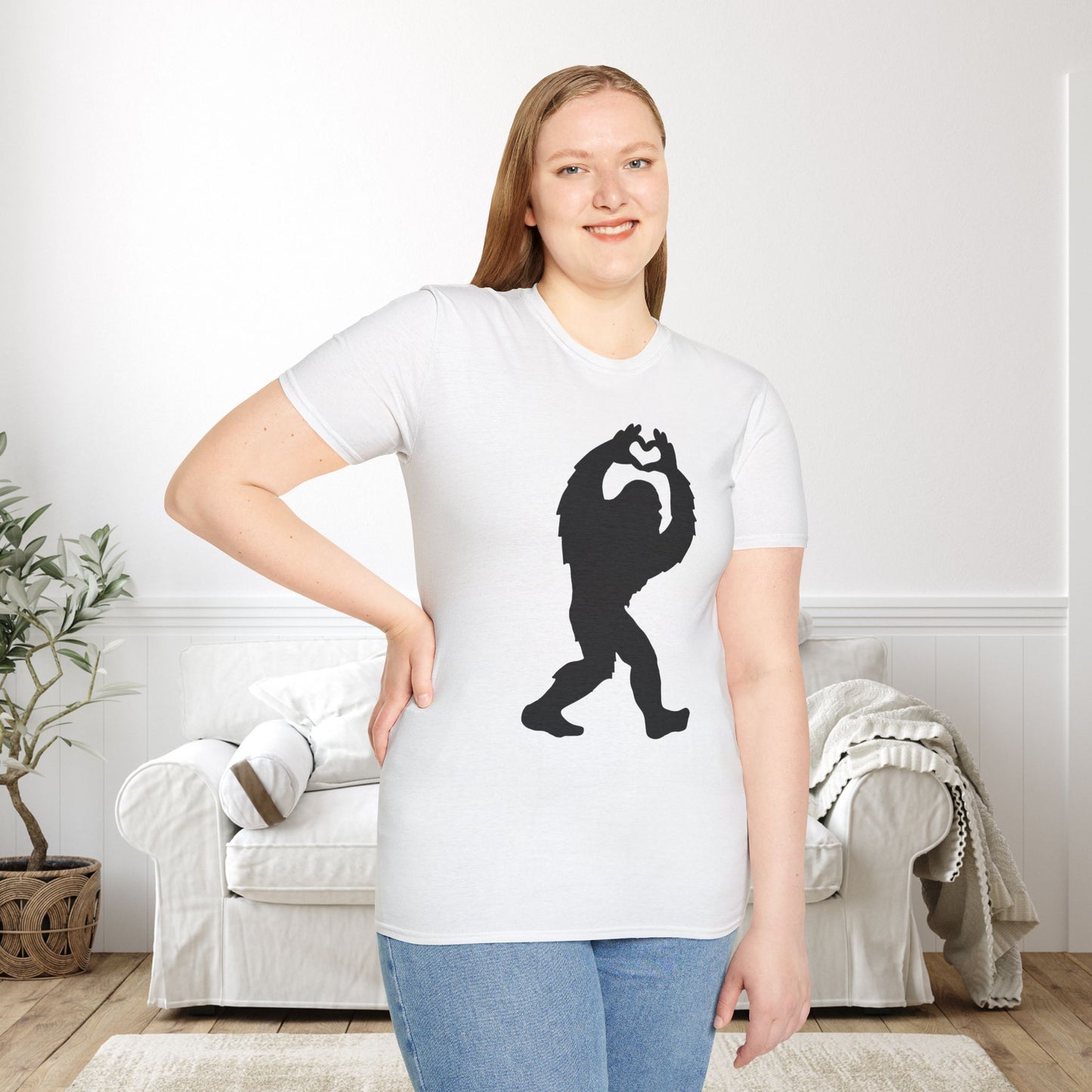 Bigfoot Loves You Adult T-shirt