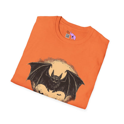 Bat Over Moon Adult T-shirt