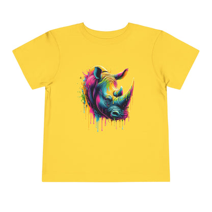 Colorful Rhino Toddler Tee