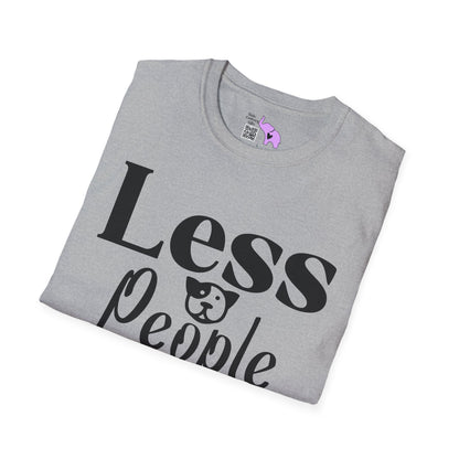 Less People More Dogs Adult T-shirt