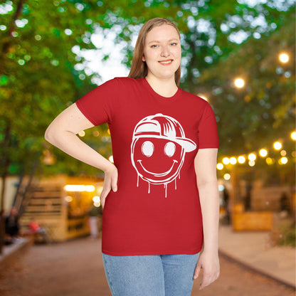 Melty Smiley Face w/Hat Adult T-shirt