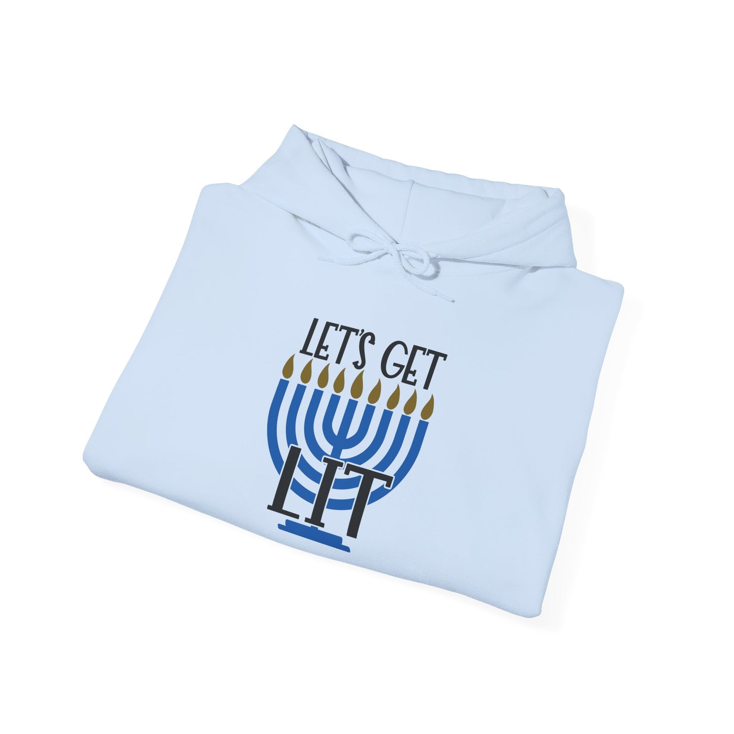 Lets Get Lit Menorah Adult Heavy Blend™ Hooded Sweatshirt