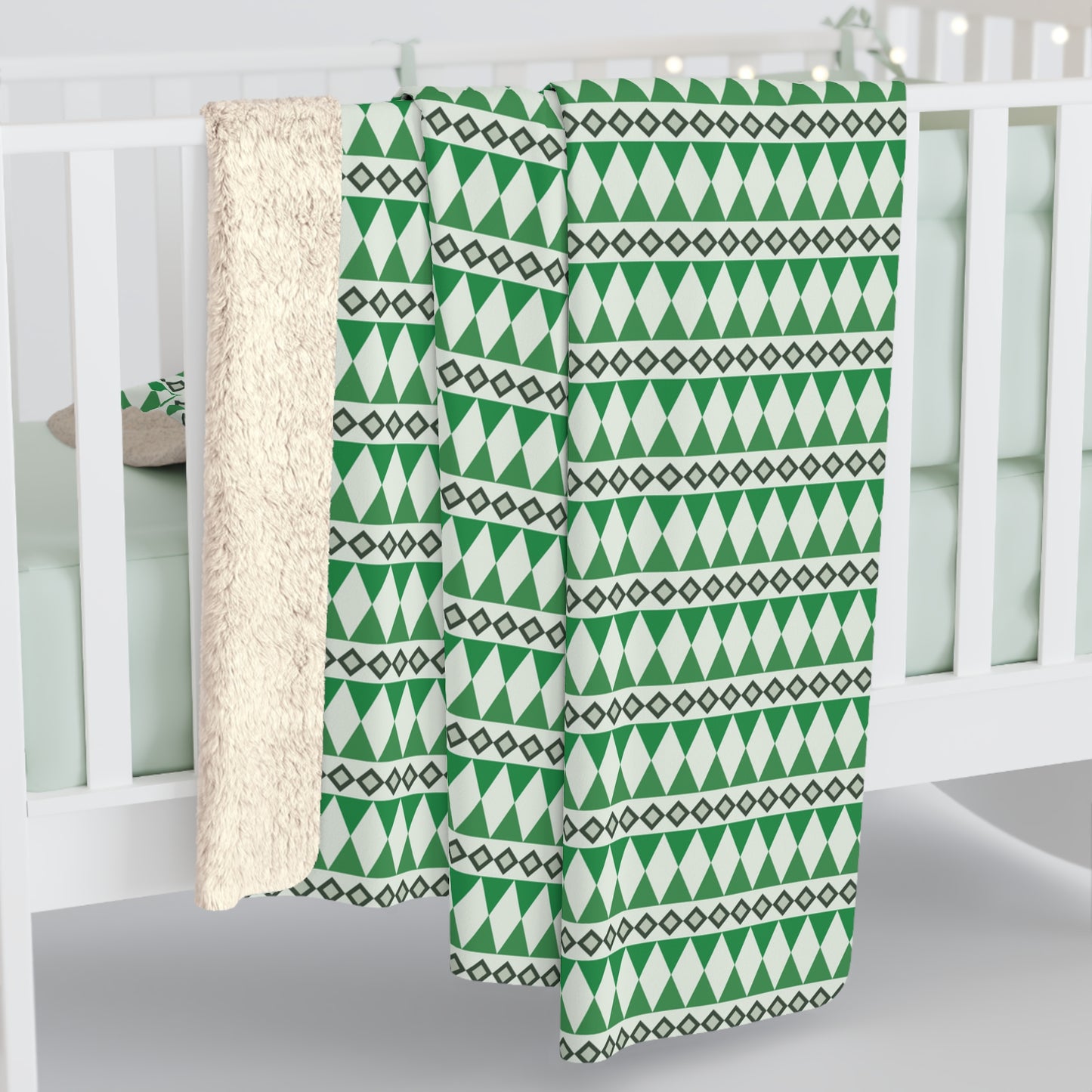 Moss Cairn Stripes Fleece Blanket