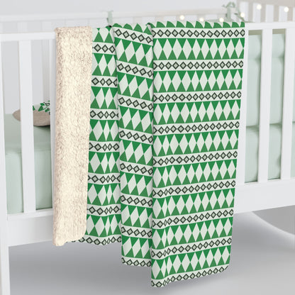 Moss Cairn Stripes Fleece Blanket