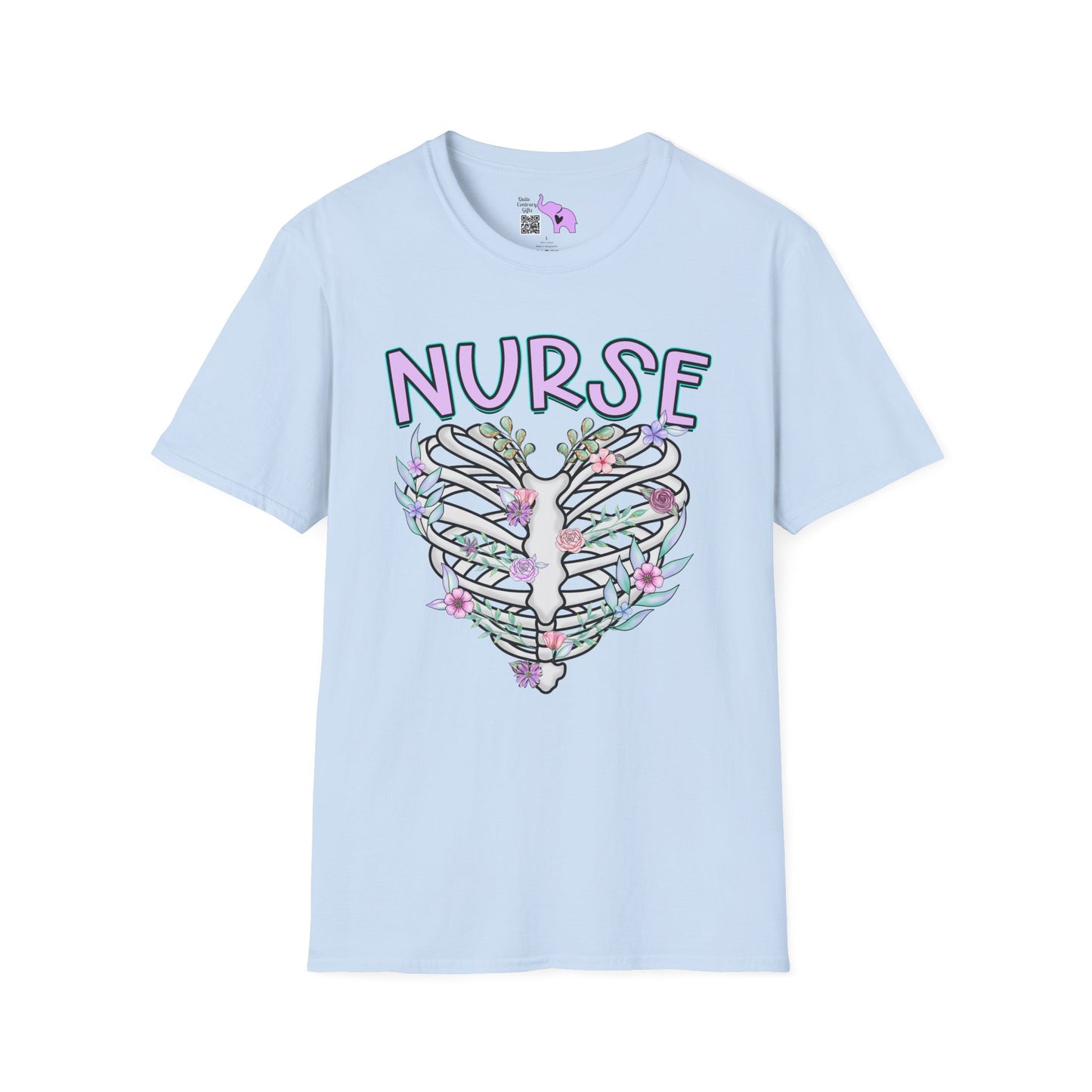 Nurse (Ribs & Flowers) Adult T-shirt