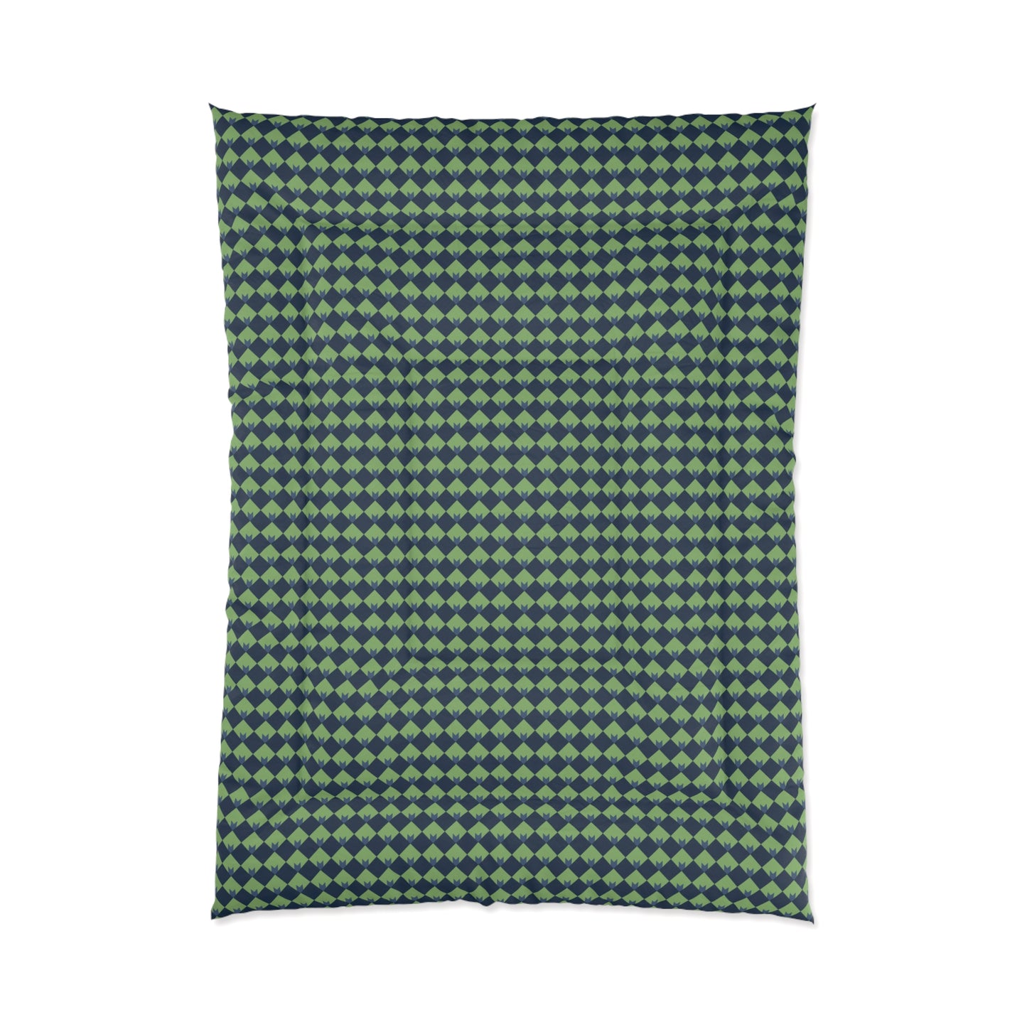 Diamond Bloom-Sage & Navy Comforter