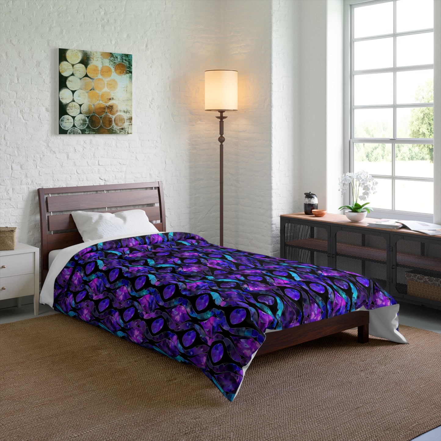Celestial Glass Print Comforter