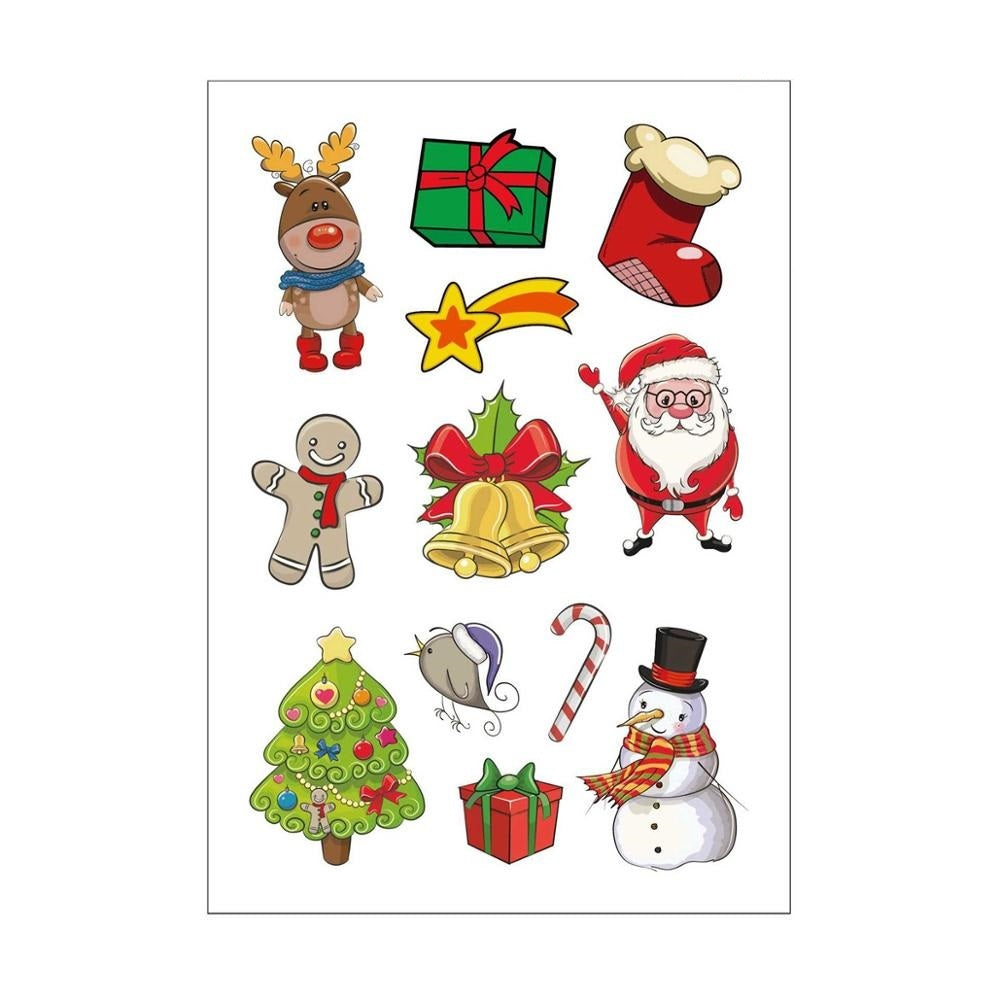 Christmas-themed Santa Claus Glow In The Dark Temporary Tattoos