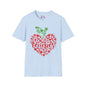 Teacher Apple Heart Adult T-shirt