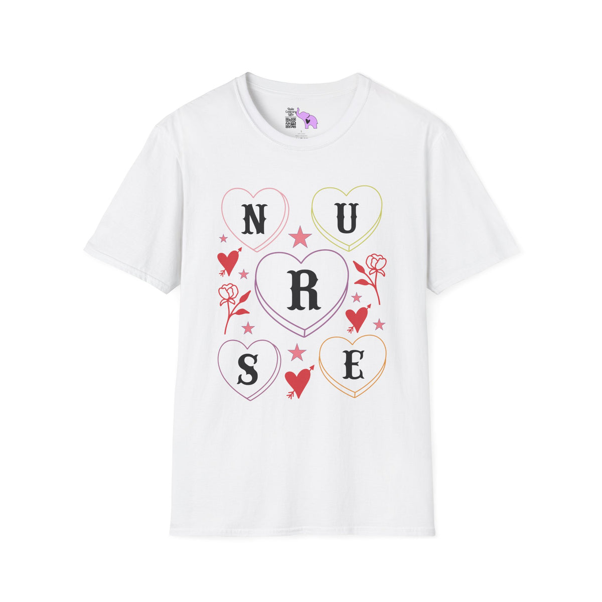 Nurse Candy Hearts Adult T-shirt