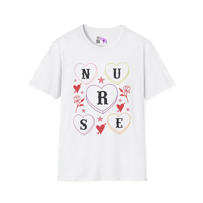Nurse Candy Hearts Adult T-shirt