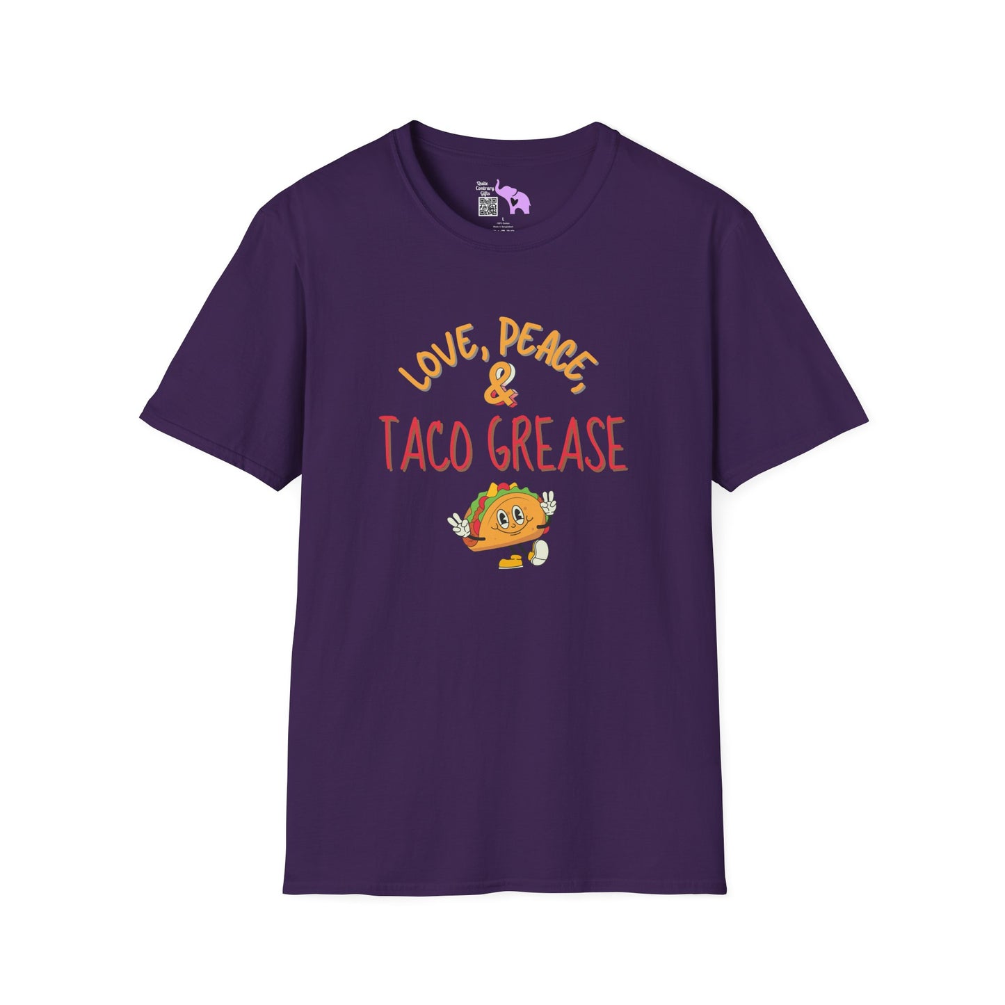 Love, Peace, & Taco Grease Adult T-shirt