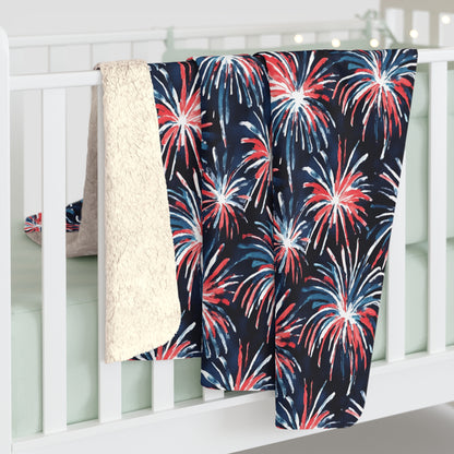 Rocket's Red Glare Sherpa Fleece Blanket