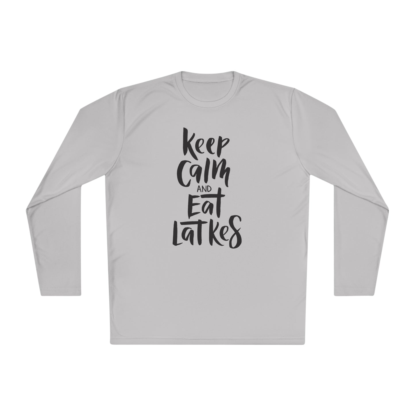 Keep Calm & Eat Latkes Adult Long Sleeve Tee