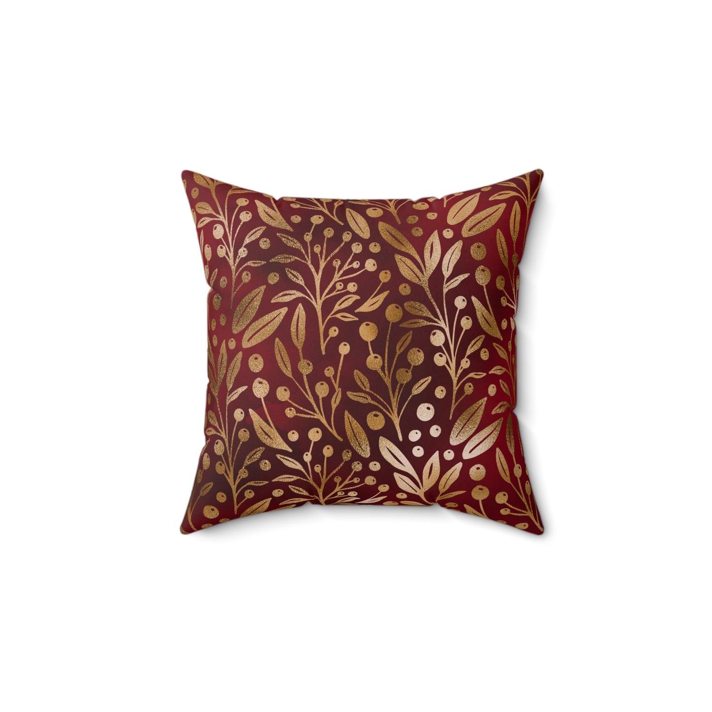 Royal Ember Blossoms Throw Pillow