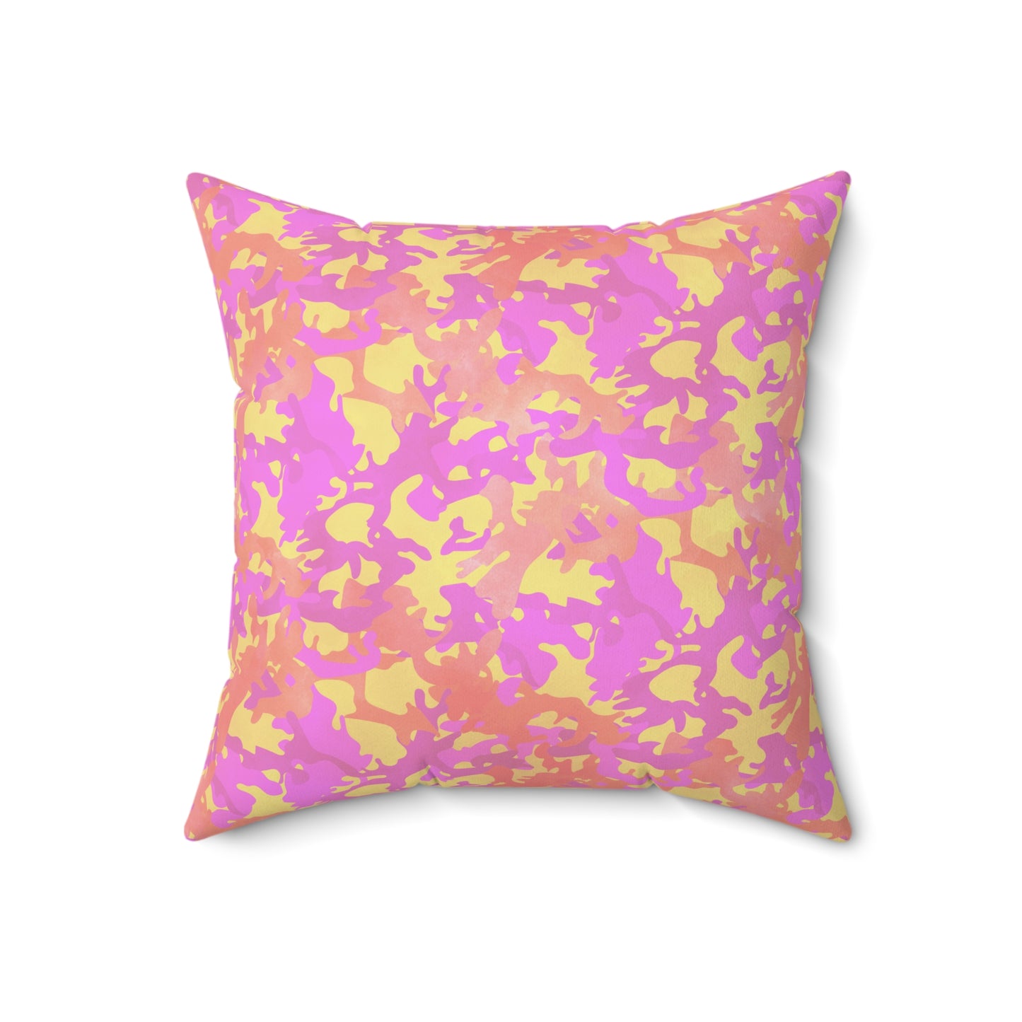 Sunset Sorbet Camo Throw Pillow