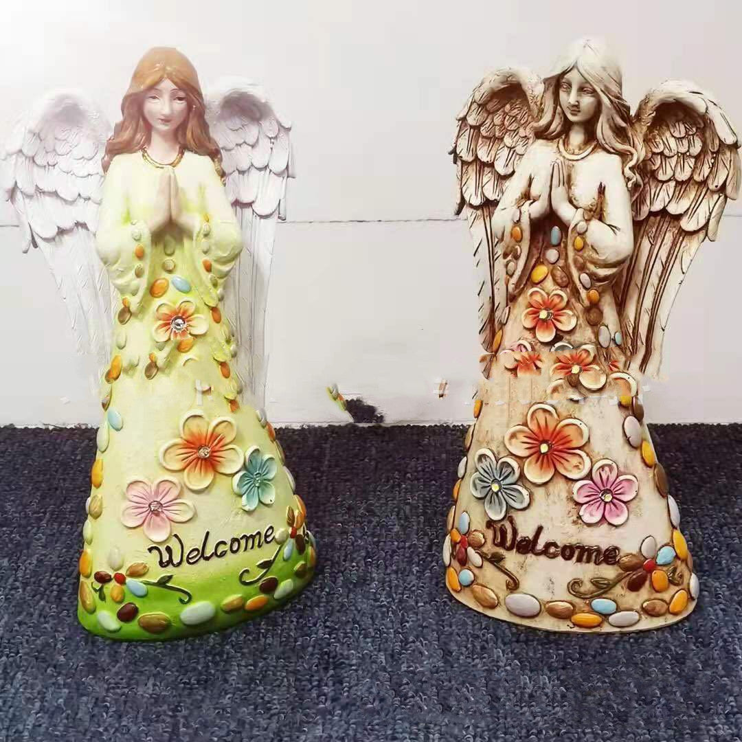 Angel Resin Statue LED Lamp