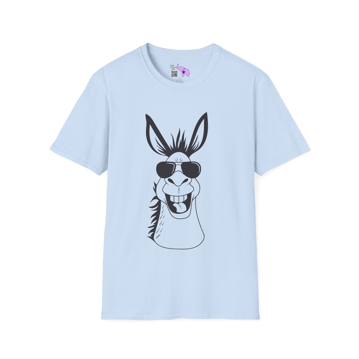 Funny Donkey w/Sunglasses Adult T-shirt