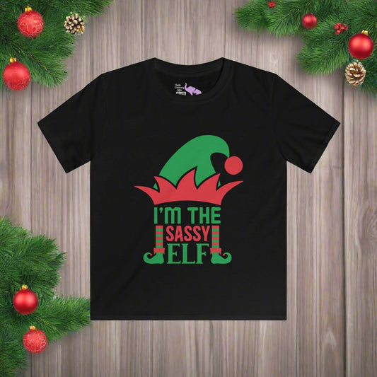 I'm The Sassy Elf Youth Softstyle Tee