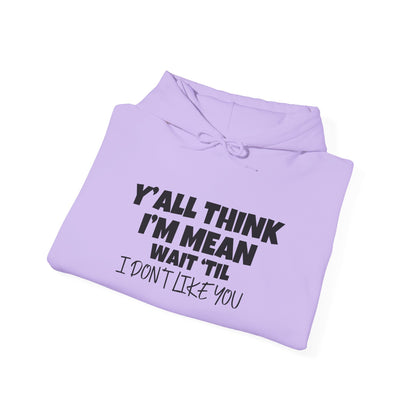 Y'all Think I'm Mean Wait 'Til I Don't Like You Adult Heavy Blend™ Hoodie