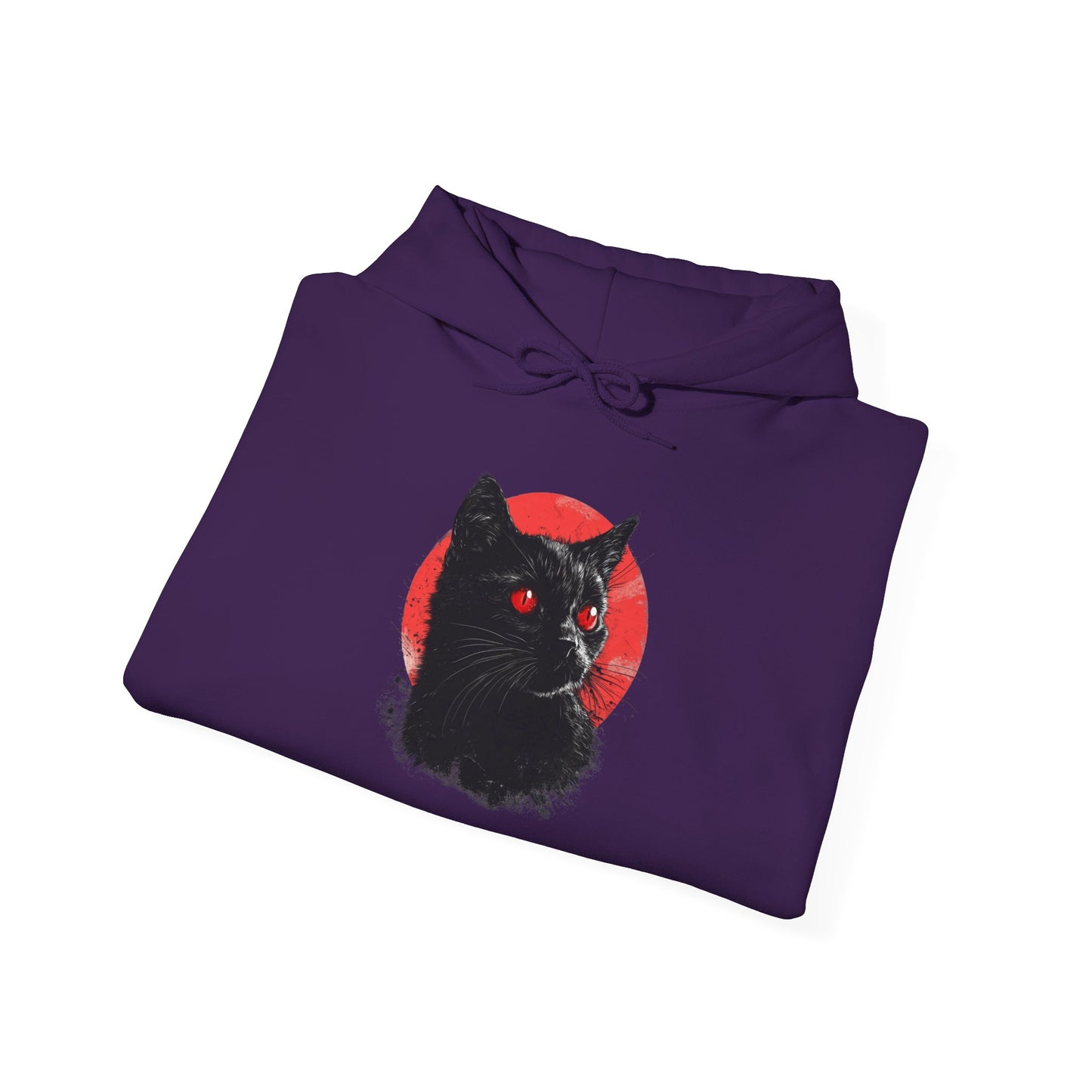 Black Cat Over Moon 2 Heavy Blend™ Hooded Sweatshirt