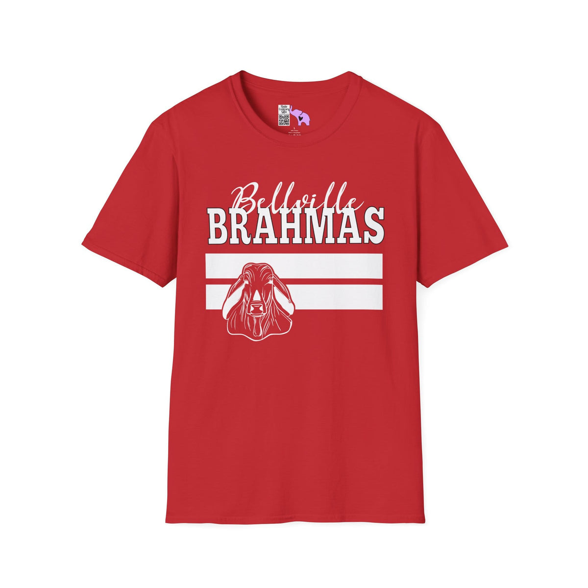 Ballville Brahmas w/Mascot & Stripes Adult T-shirt