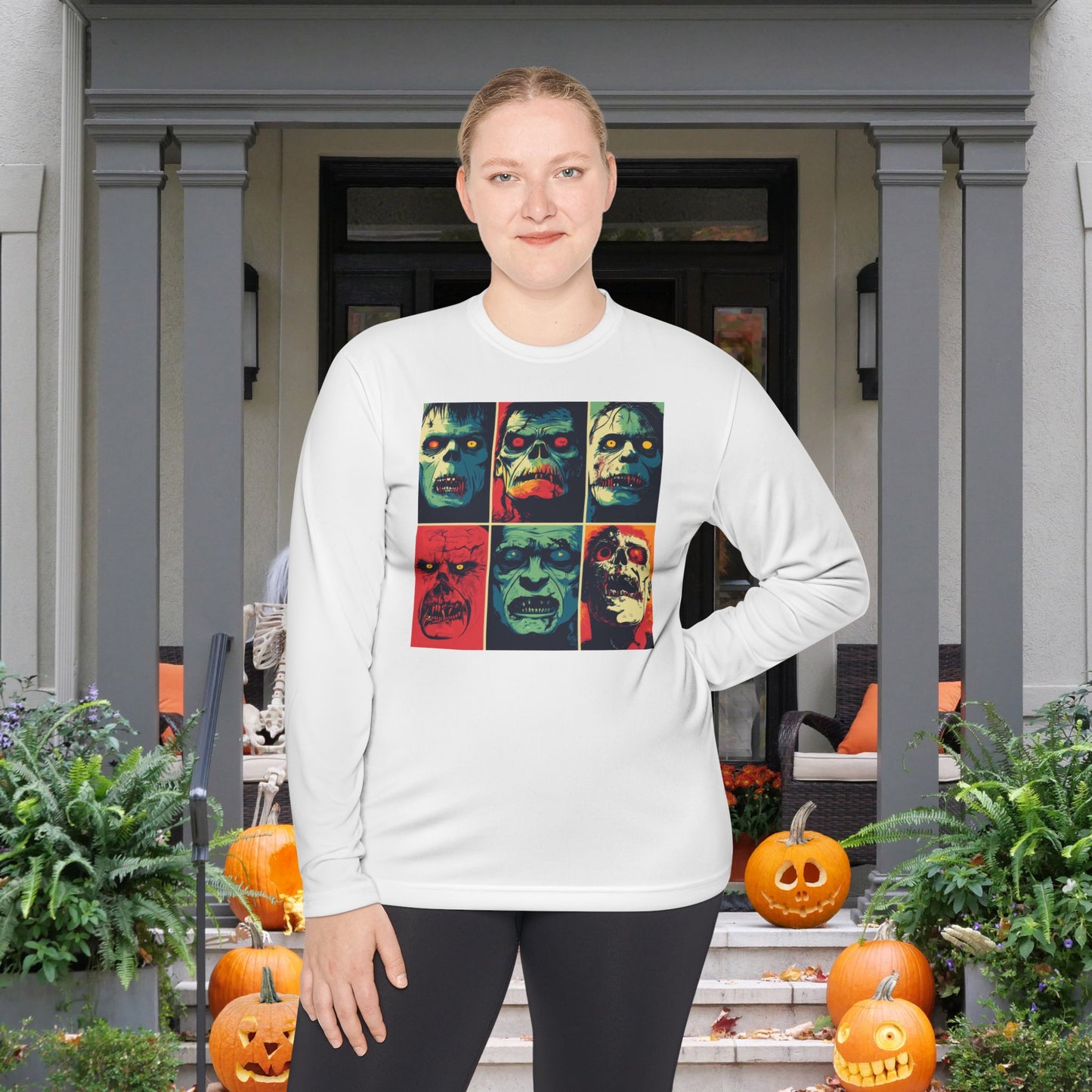 Halloween Monster 2 Adult Long Sleeve Tee