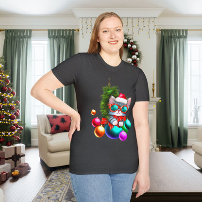 Christmas Ornaments Kitten Adult T-shirt