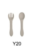 Soft Silicone Food Grade Kids Spoon & Fork Set