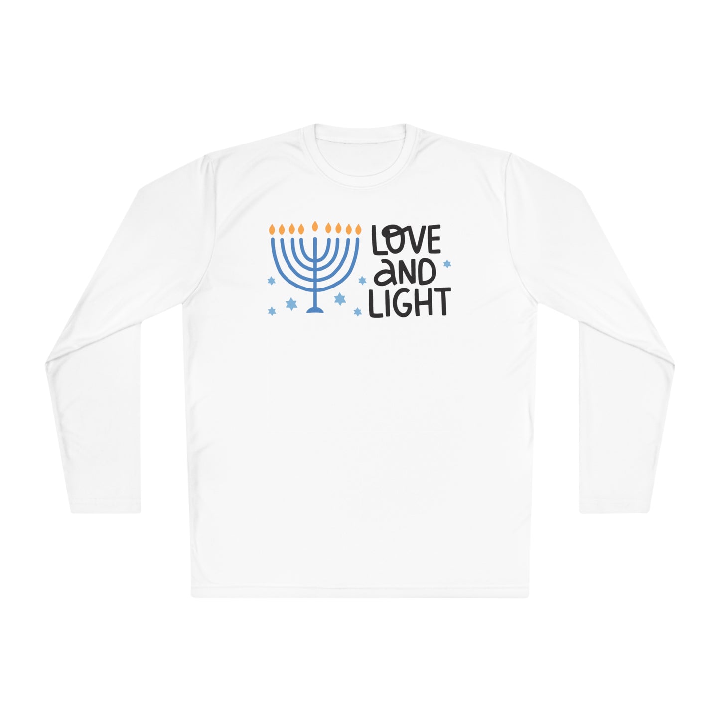 Hanukkah Love & Light Adult Long Sleeve Tee