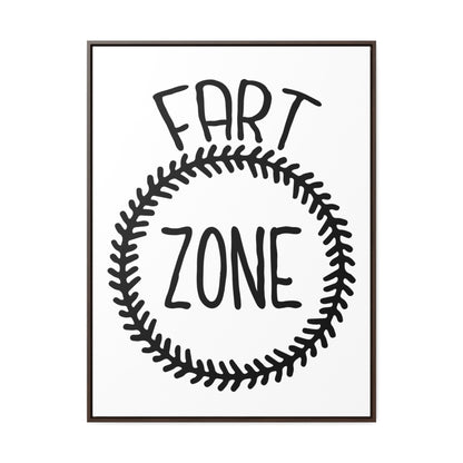 Fart Zone  2 Canvas Wraps, Vertical Frame