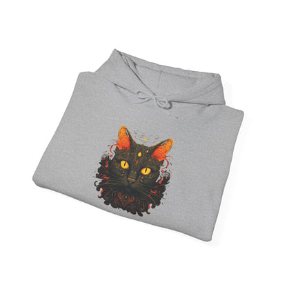 Creepy Black Cat 2 Heavy Blend™ Hooded Sweatshirt