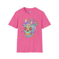 Neon Sugar Skull Adult T-shirt