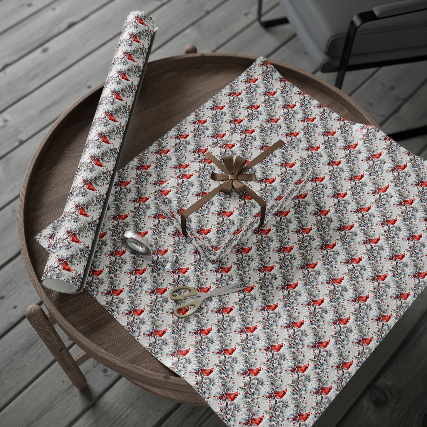 Crimson in the Snow Wrapping Paper
