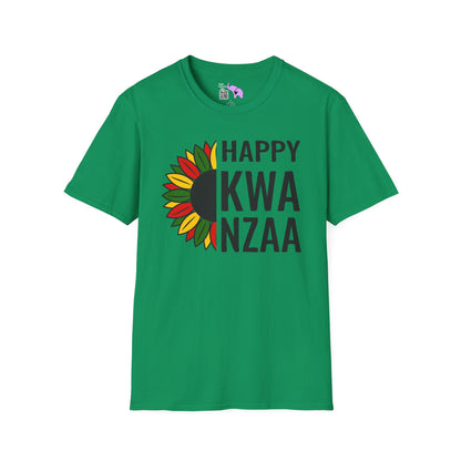 Happy Kwanzaa Sunflower Adult T-shirt