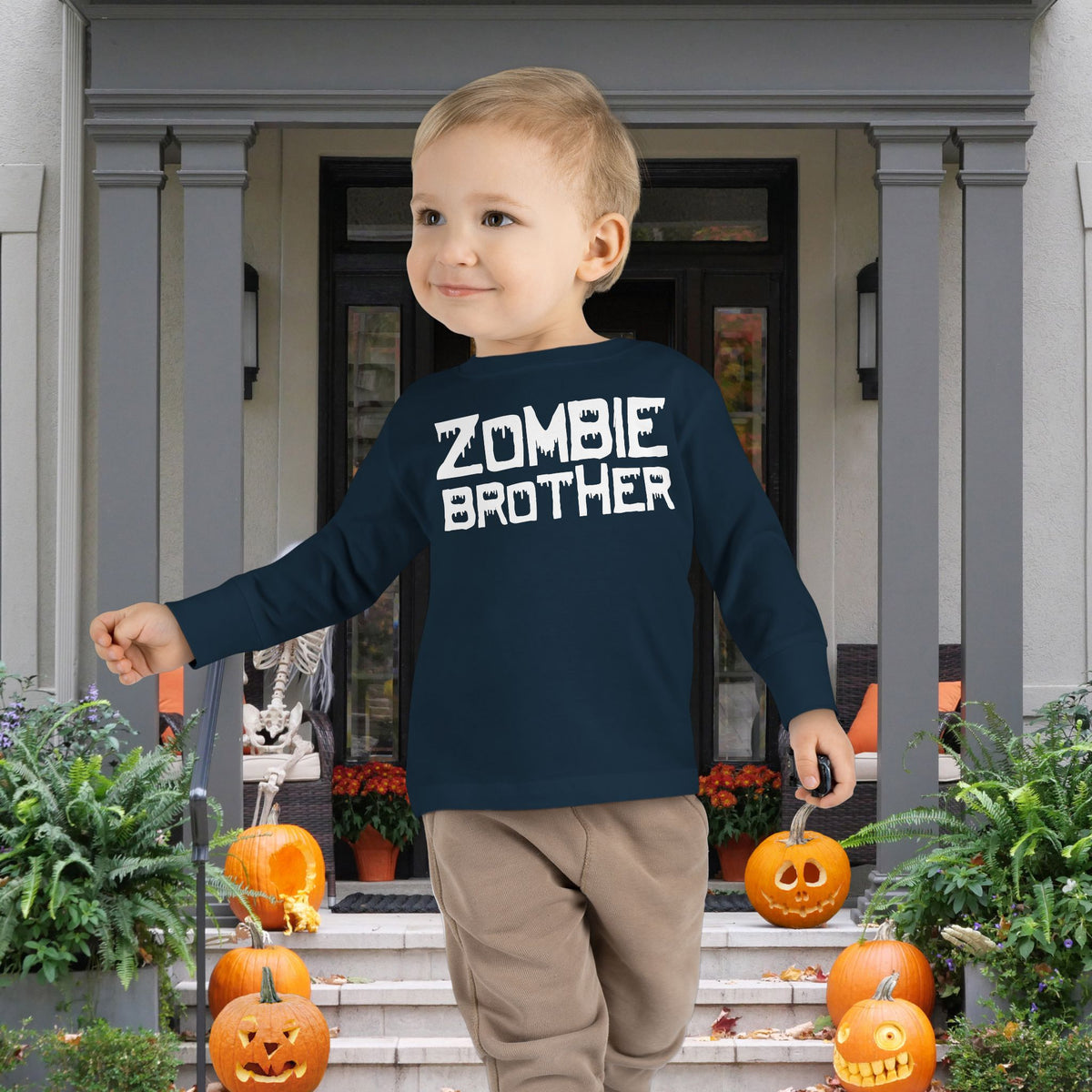 ""Zombie Brother Toddler Long Sleeve Tee