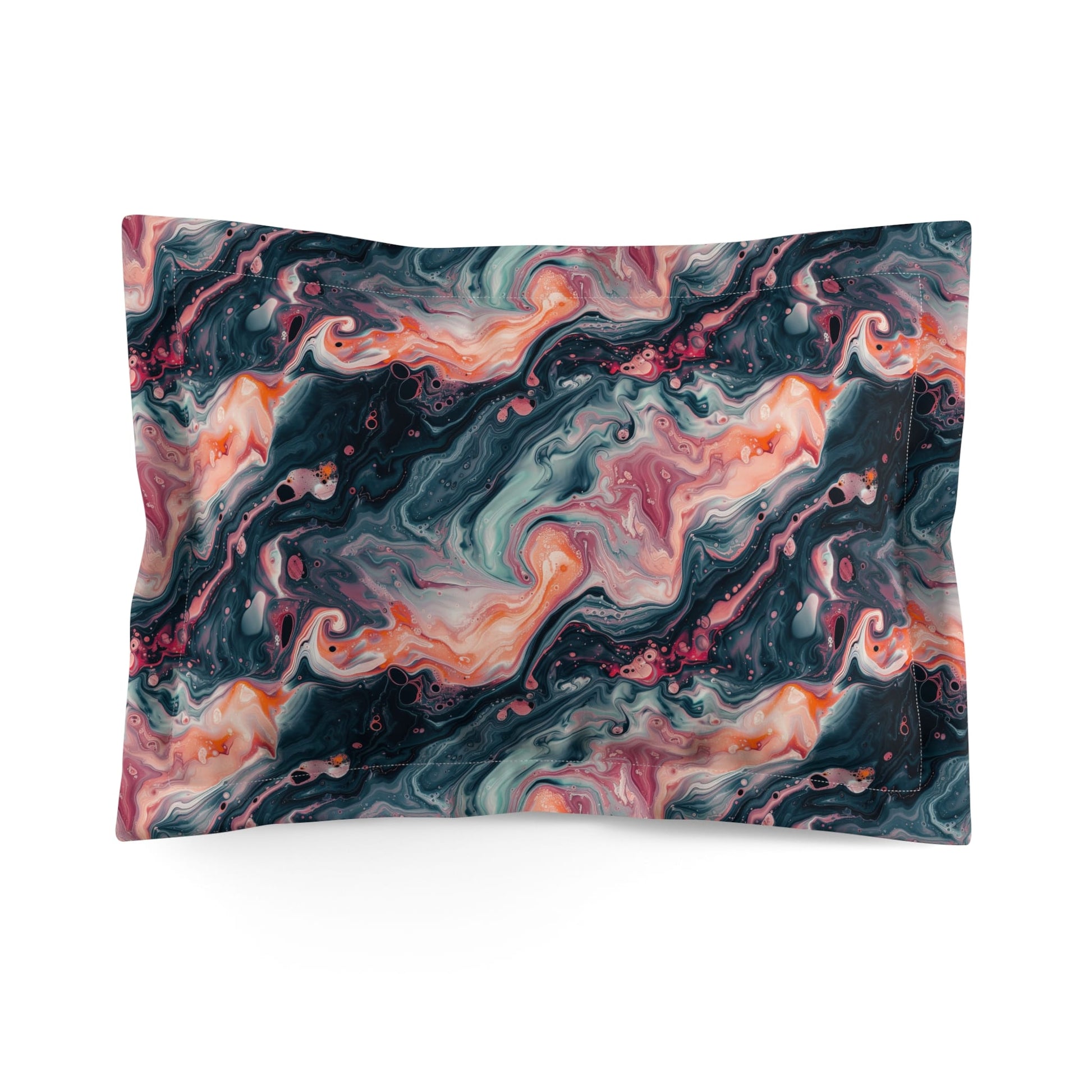 Pink Venom Marble Pillow Sham