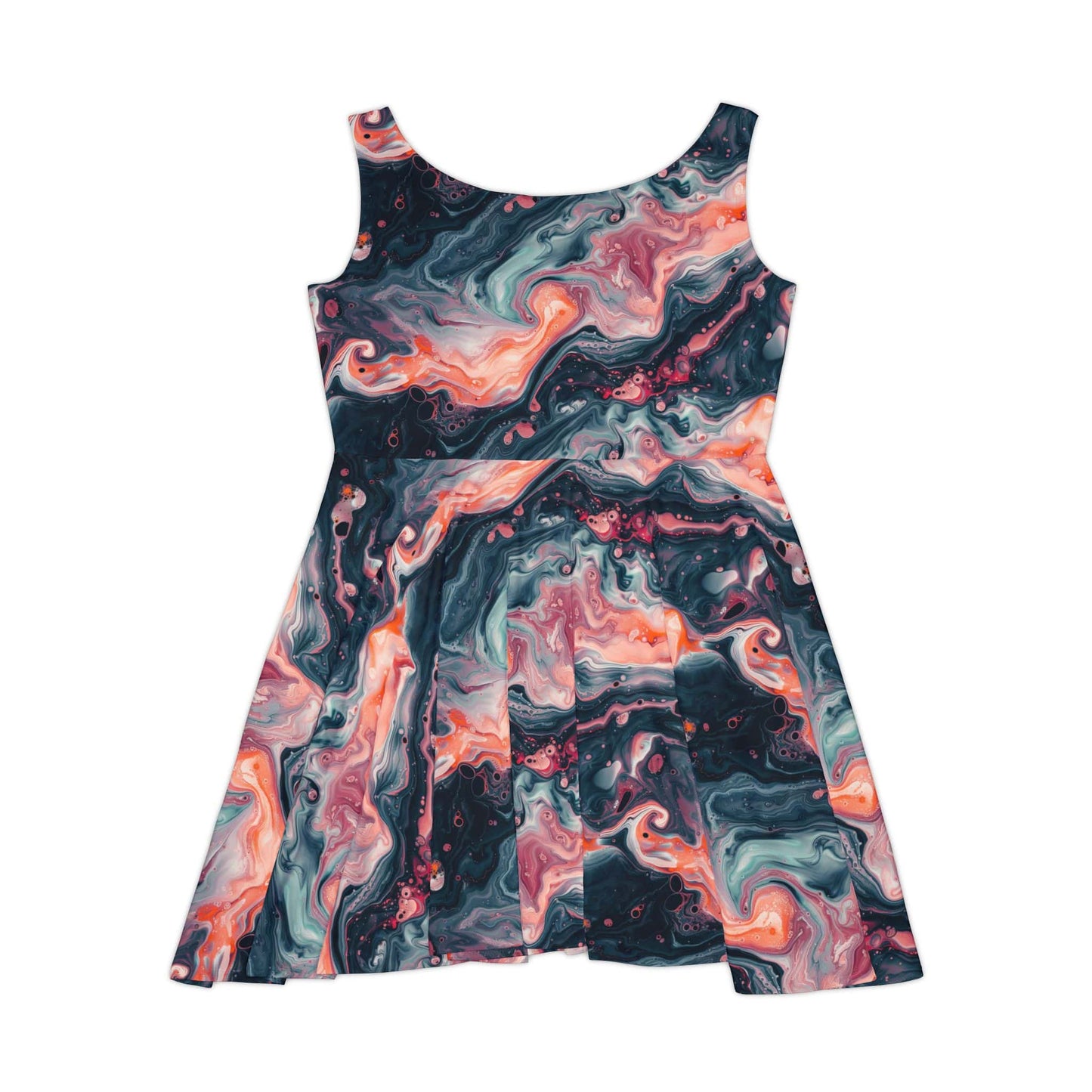 Pink Venom Marble Women's Skater Dress