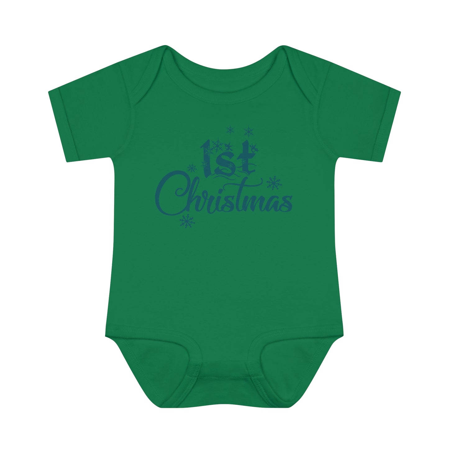 1st Christmas Infant Baby Rib Bodysuit