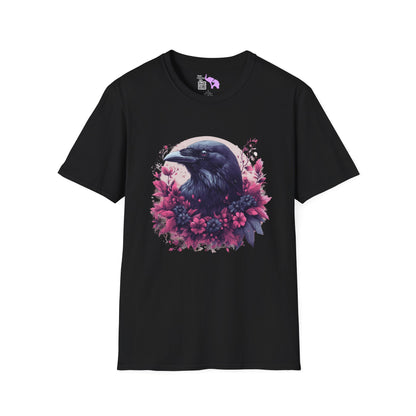 Floral Raven Adult T-shirt