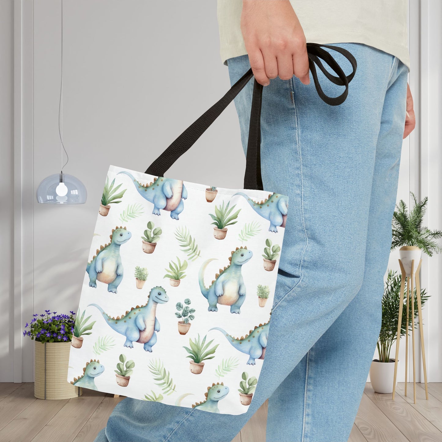 Adorable Dinosaurs Canvas Tote Bag