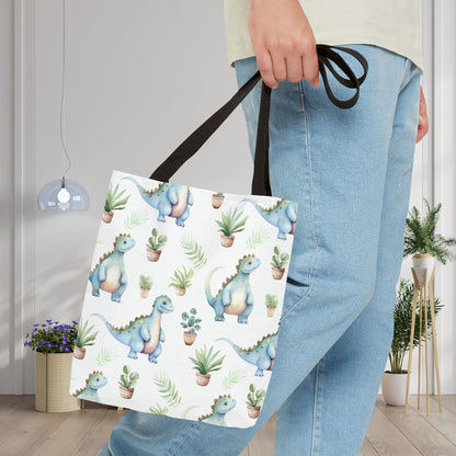 Adorable Dinosaurs Canvas Tote Bag